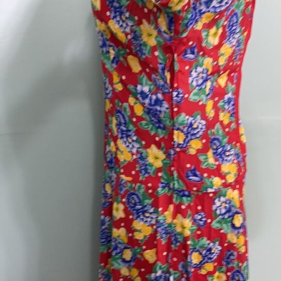 Vintage Floral Open Back Midi Dress - Picture 6 of 9